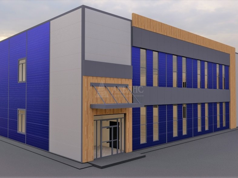 3D визуализация Торговый центр из сэндвич-панелей - фото 1
