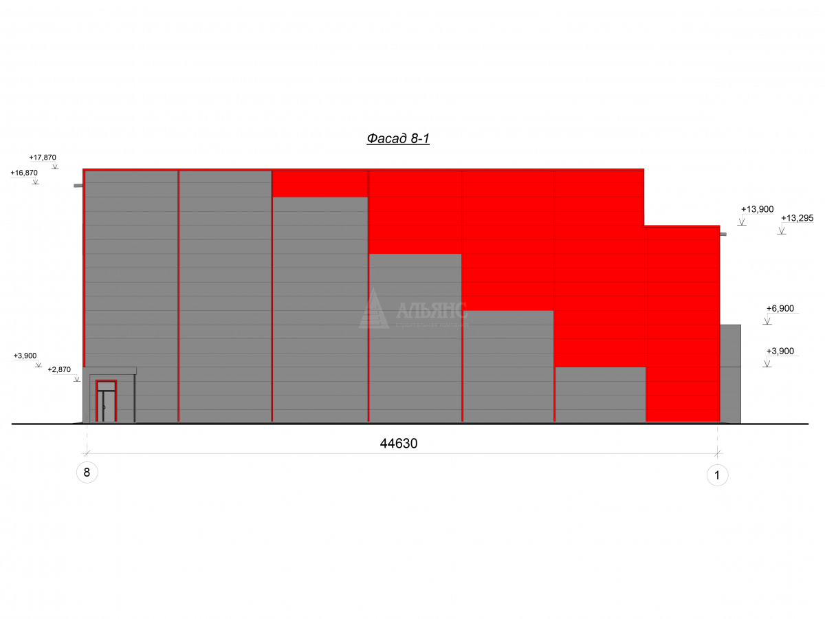 3D визуализация Склад-ангар из сэндвич-панелей - фото 14