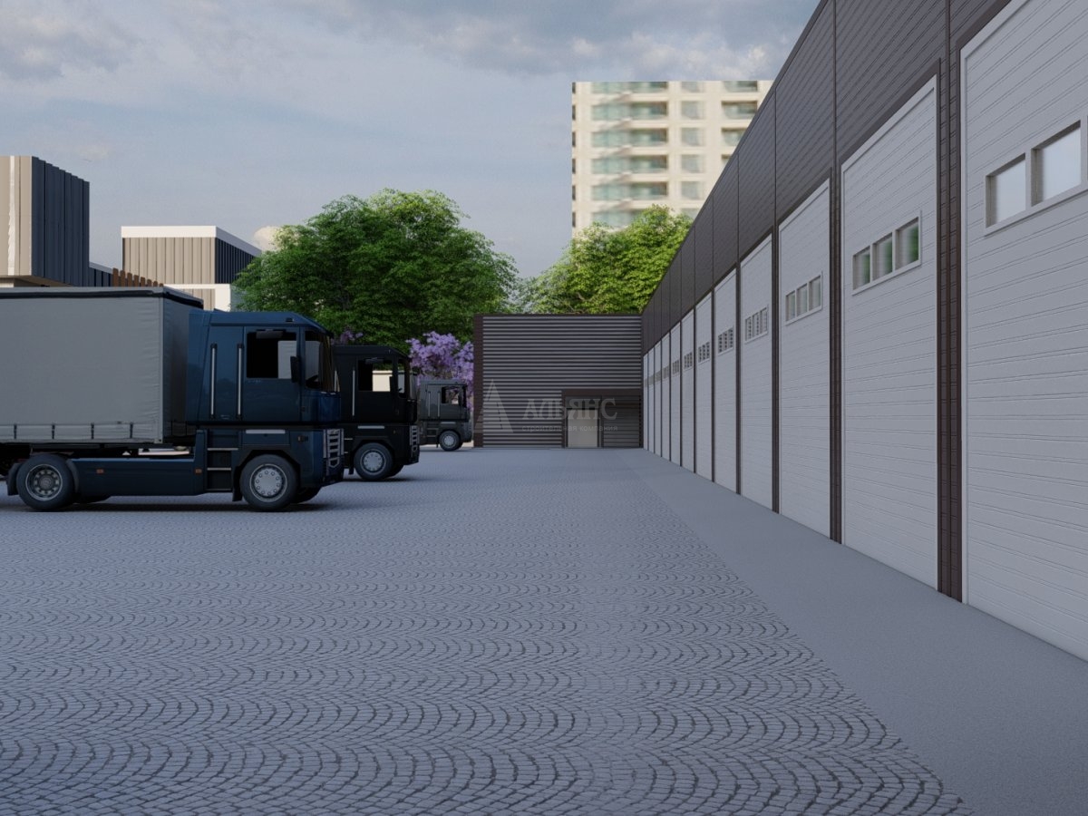 3D визуализация Склад-ангар с АБК из сэндвич-панелей - фото 9