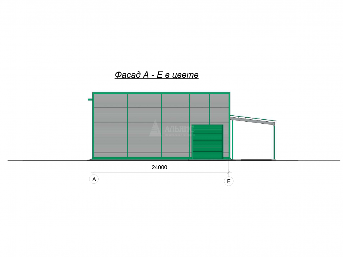 3D визуализация Каркасный склад из сэндвич-панелей - фото 8