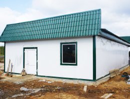 Столовая из сэндвич-панелей, построенная компанией Альянс - Столовая, г.Омутнинск, Кировская обл