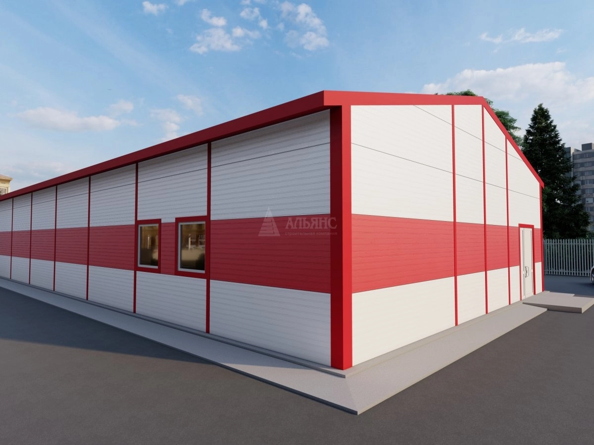 3D визуализация Магазин из сэндвич-панелей - фото 4
